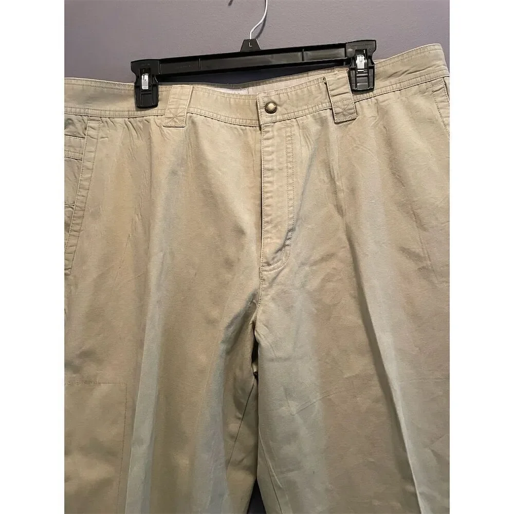 Columbia Men's Khaki Pants Beige 40x32 Relaxed Fit Pockets Casual, Outdoors